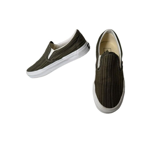 Vans Classic Slip On 751505 Green Striped Suiting Grape...